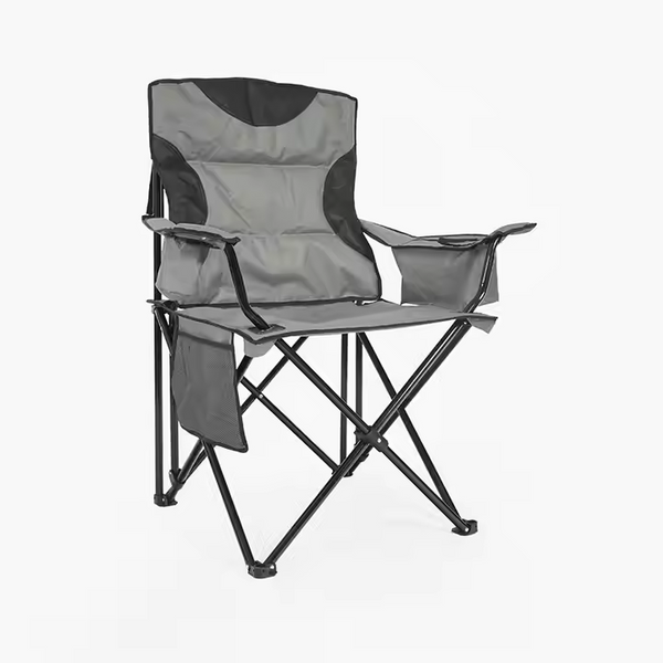 Folding Camping Chair Outdoor Chair Outdoor Cotton Padded Foldable and Camping Chair With Side Bag and Cooler Bag